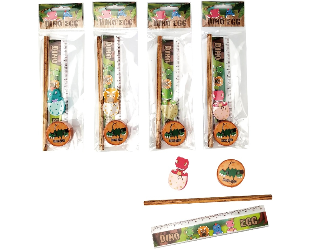 ROOST Schreibset Dinosaurier OPP4-016 4-teilig