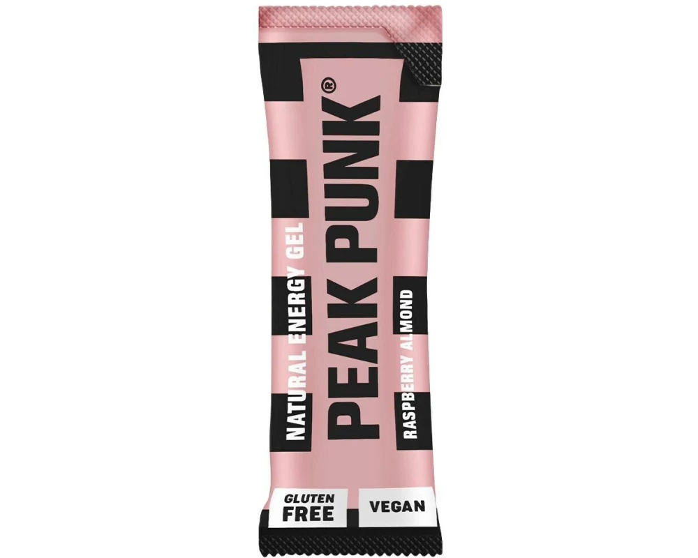 PEAK PUNK Natural Energy Gel Raspberry Almond 12 x 25 g