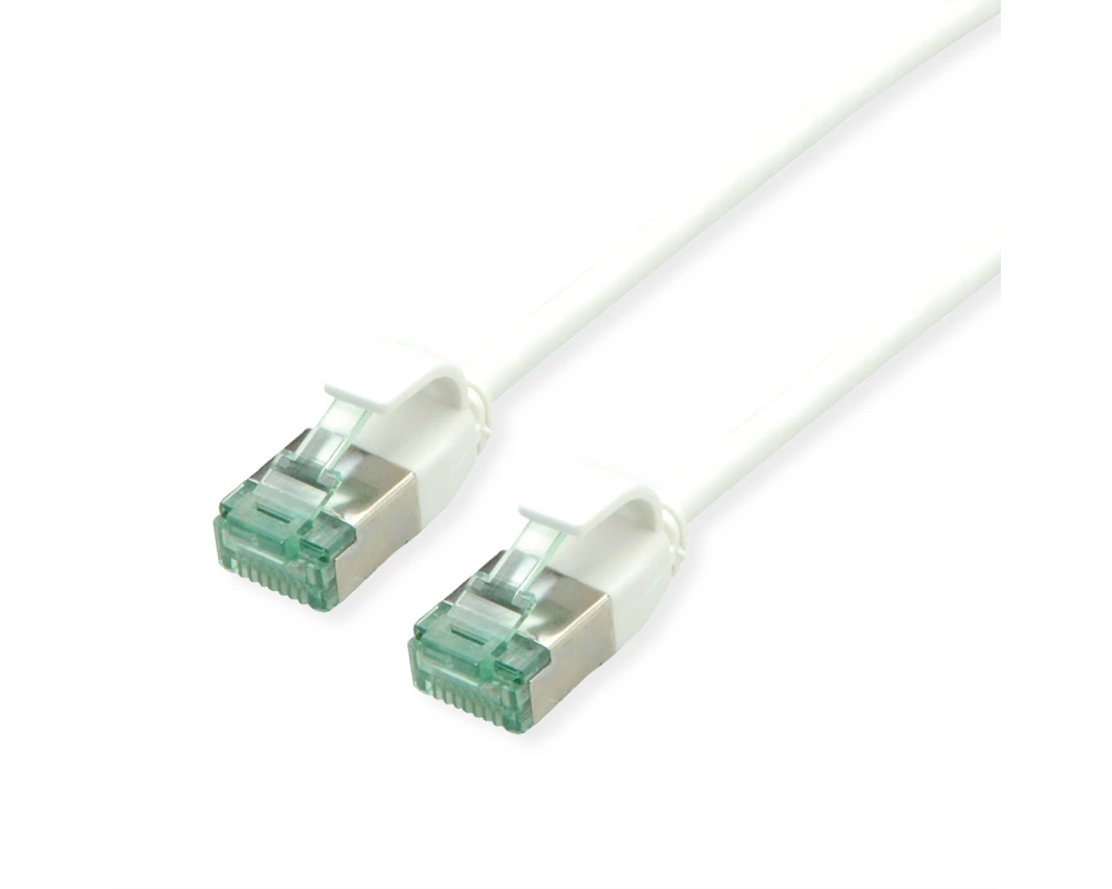 ROLINE RM U/FTP DataCenter Patchkabel Cat.6A (Class EA), slim, weiß, 0,15 m