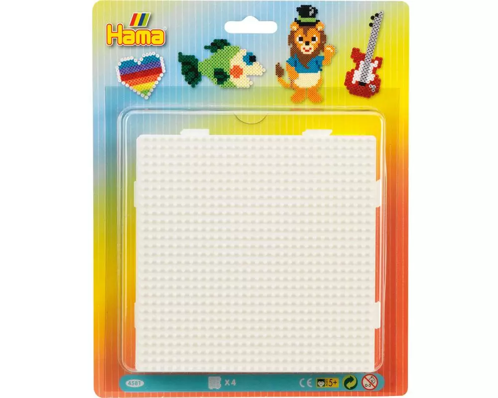 Hama Bügelperlen Platten EcoPlus 4 Stück Mehrfarbig