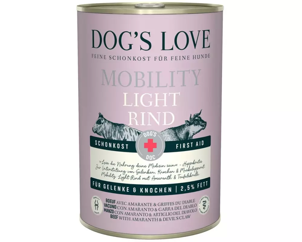 Dog's Love Nassfutter DOC Schonkost mit Rind, 400 g