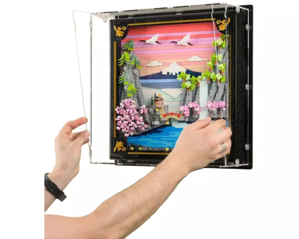 iDisplayit Acryl-Wand-Display LEGO 31218 3 mm Schwarz