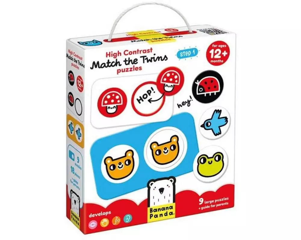 Banana Panda Puzzle Kontrastreiches Puzzle Finde die Zwillinge