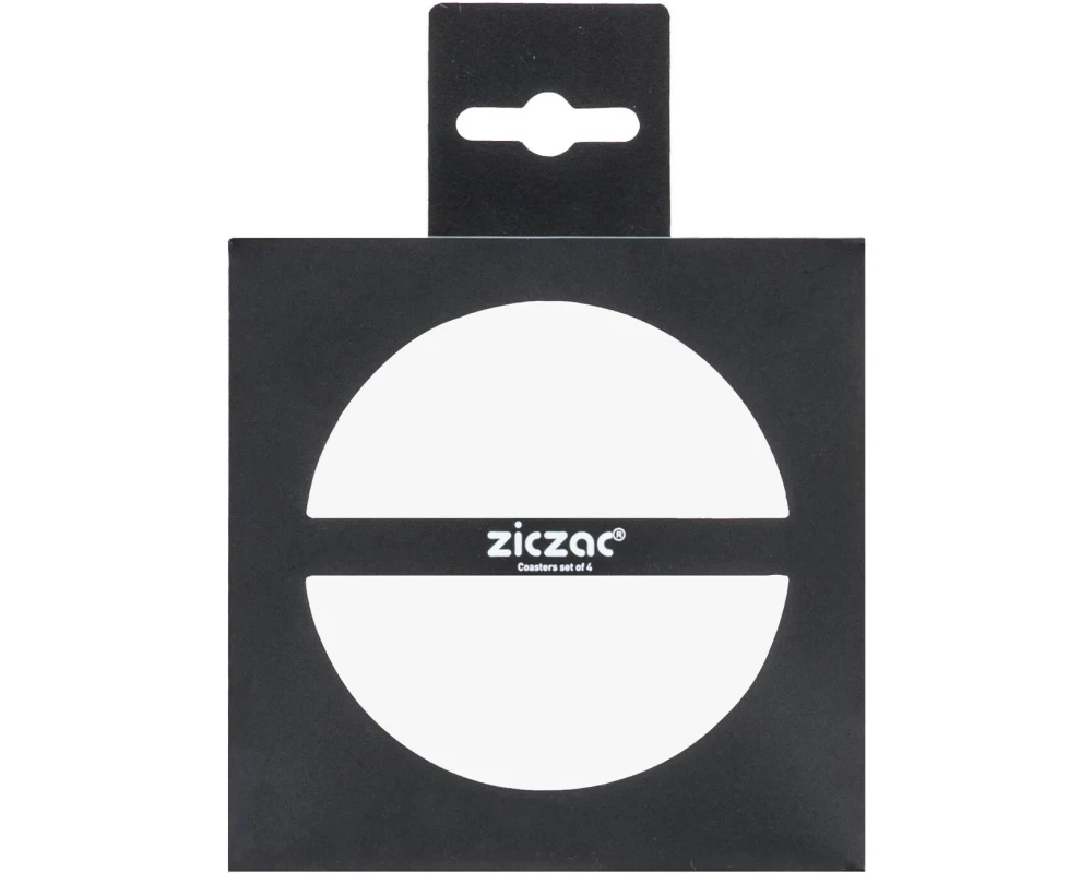 Tiseco Glasuntersetzer Togo 4 Stück, 10 cm, Weiss