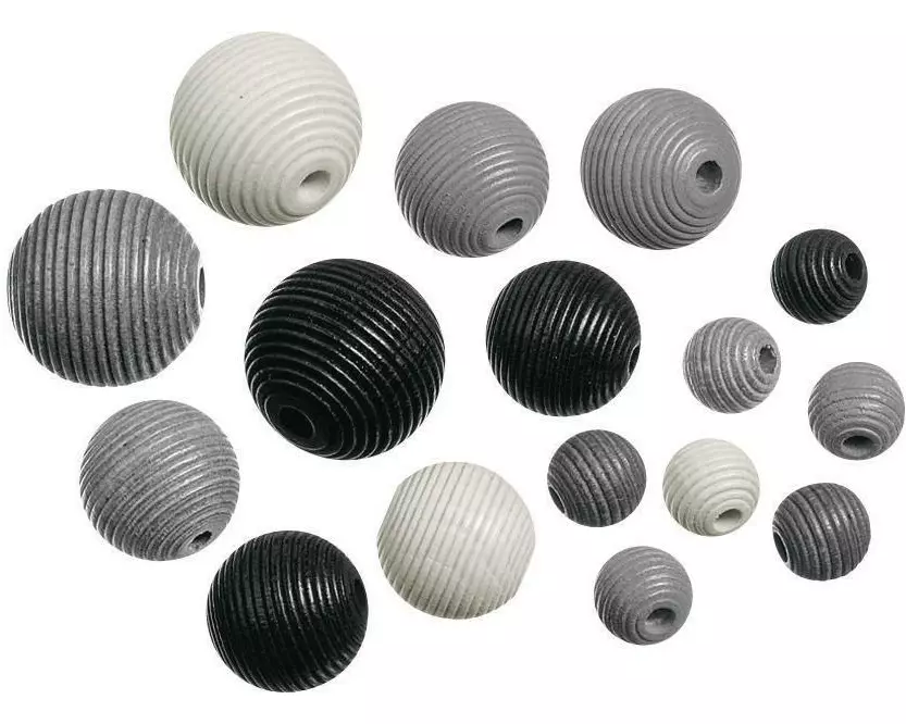 Knorr Prandell Holzperlen Mix 4 20 Stk, Schwarz; Weiss