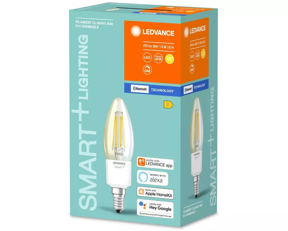 Ledvance Leuchtmittel SMART+ Classic, Filament, 2700K, 4W, E14, BT