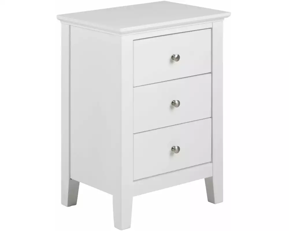 AC Design Nachttisch Linnea 45 cm x 62.8 cm, Weiss glanz