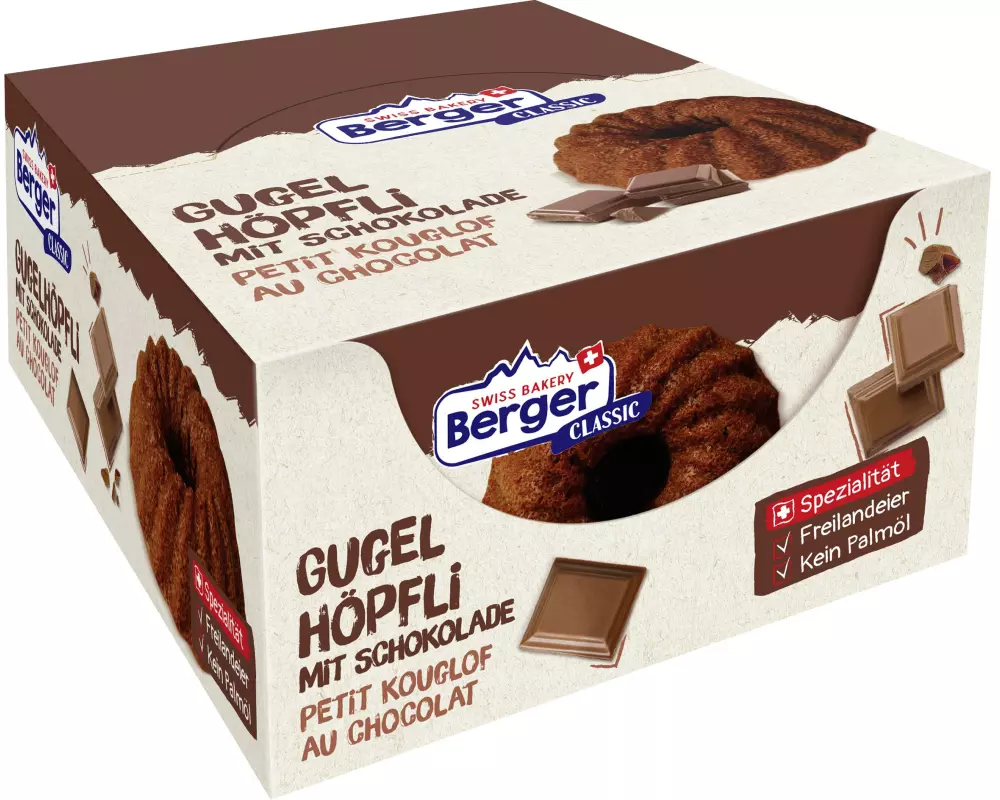 Berger Gugelhöpfli au Chocolat 12 x 45 g