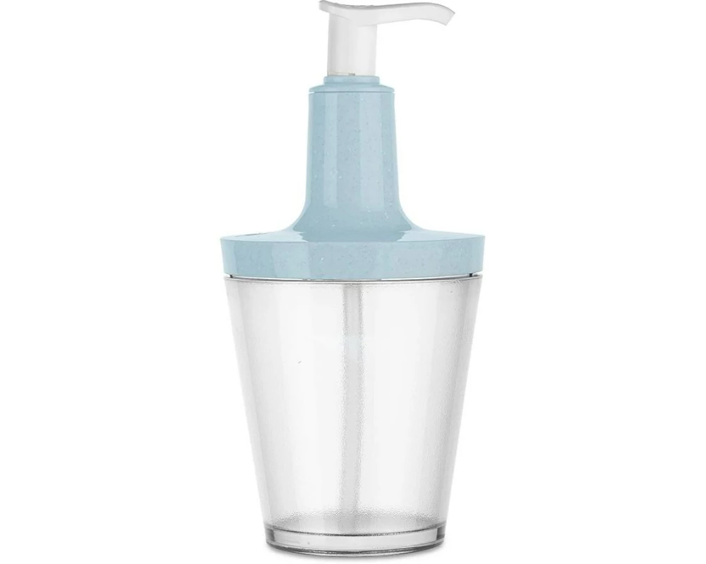 Koziol Seifenspender Flow 250 ml, Blau/Transparent