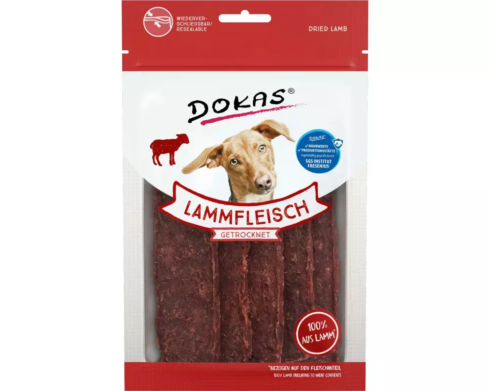 Dokas Dog Snack Lammfleisch getrocknet 70 g