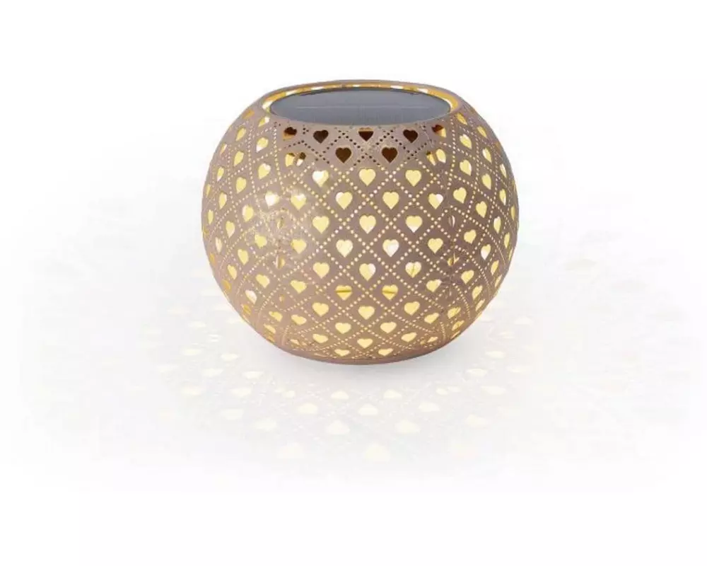 STT Windlicht Solar Antic Globe Heart Ø 22 cm, Lila