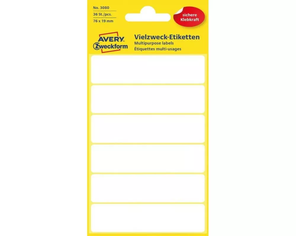 Avery Zweckform Vielzweck-Etiketten 3080 76 x 19 mm