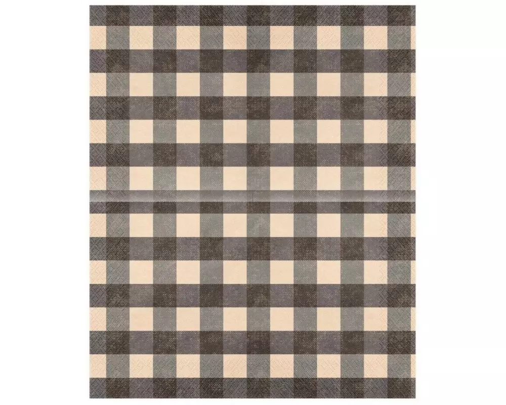 Partydeco Papierservietten Grill kariert 33 cm x 40 cm