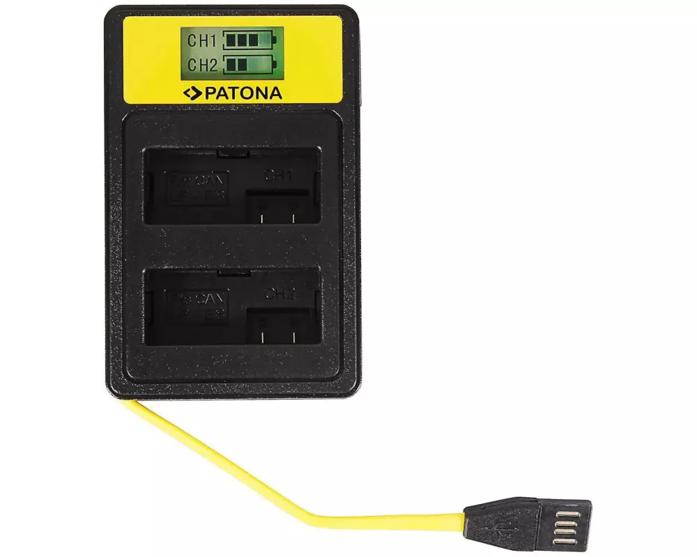 Patona Ladegerät Smart Dual LCD USB Canon LP-E8