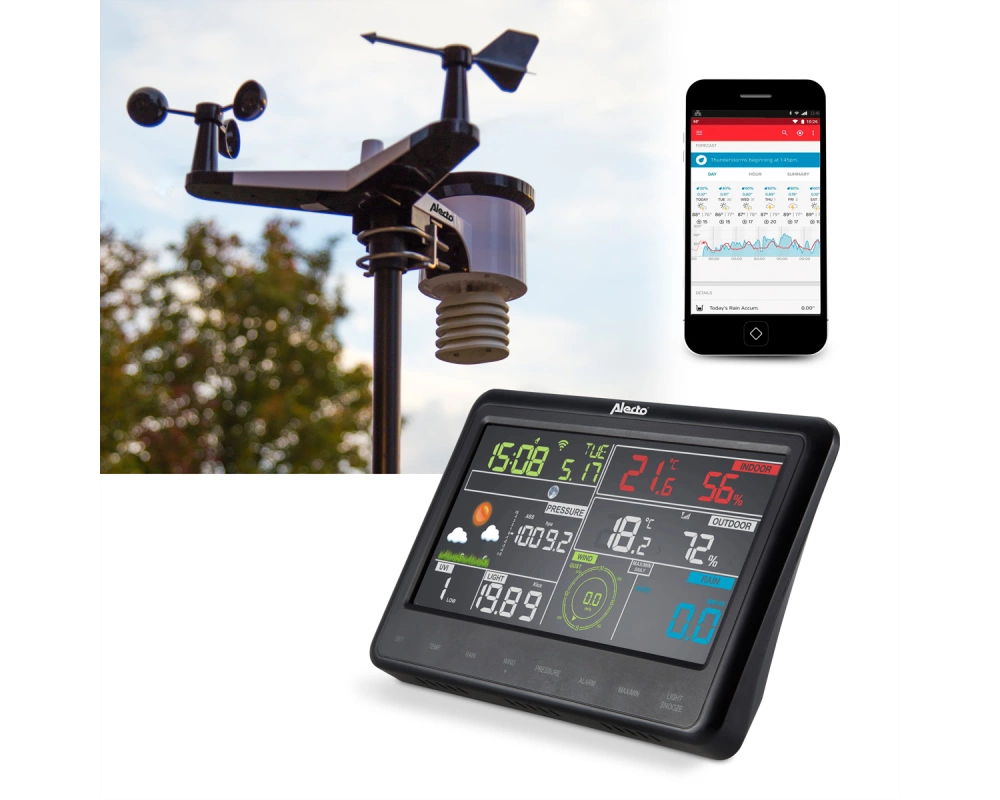 Alecto Wetterstation WS-5500 8 in 1 WIFI mit App