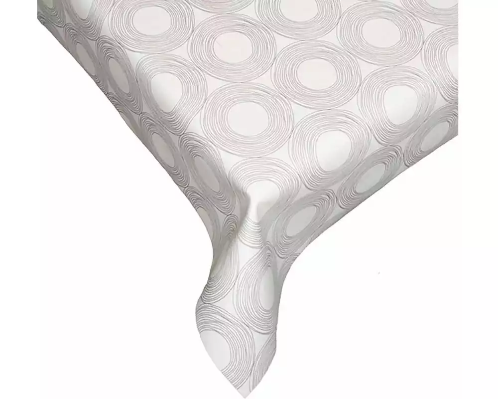 Hubatka Tischdecke Megaline, Grau Kreise, rund, ⌀ 140 cm