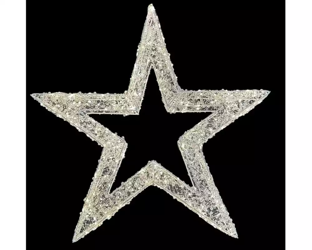 Dameco LED Stern Weiss Outdoor, 70 cm x 8 cm x 70 cm