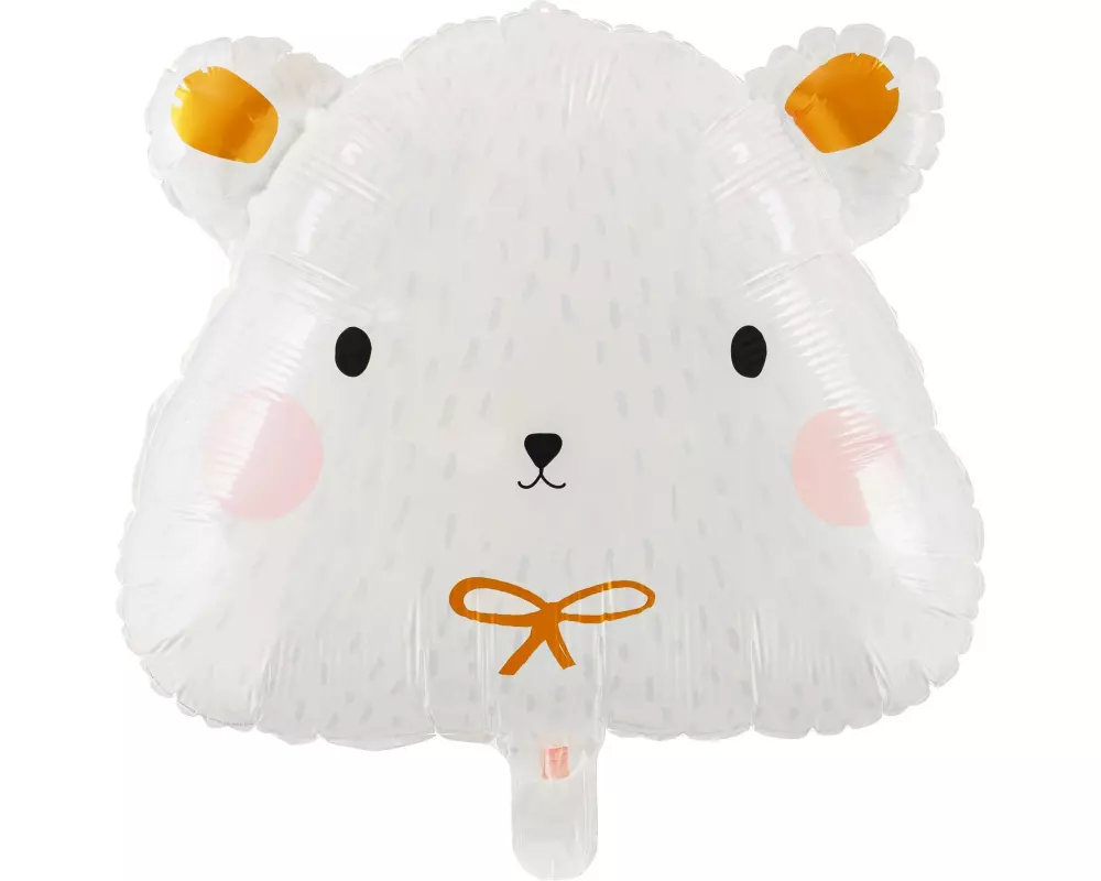 Partydeco Folienballon Eisbär Weiss