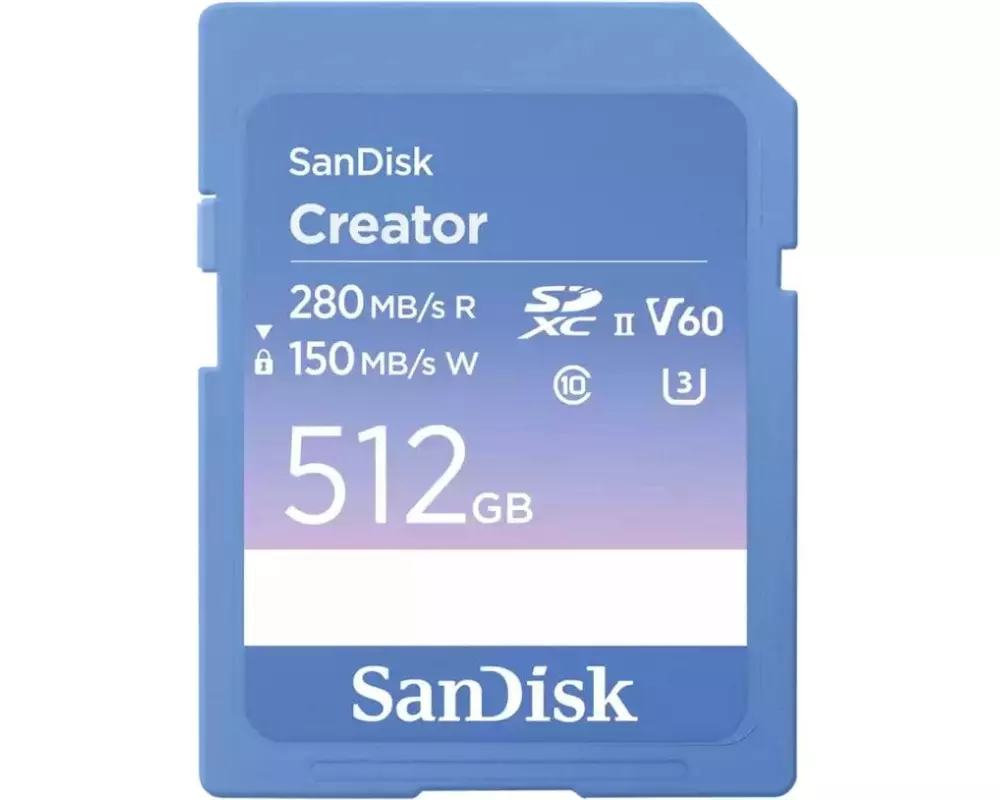 Extreme PRO 512GB V60 Blue Creator Card