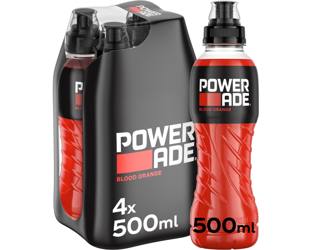 POWERADE Blood Orange, Pet 622330 50 cl, 4 Stk.