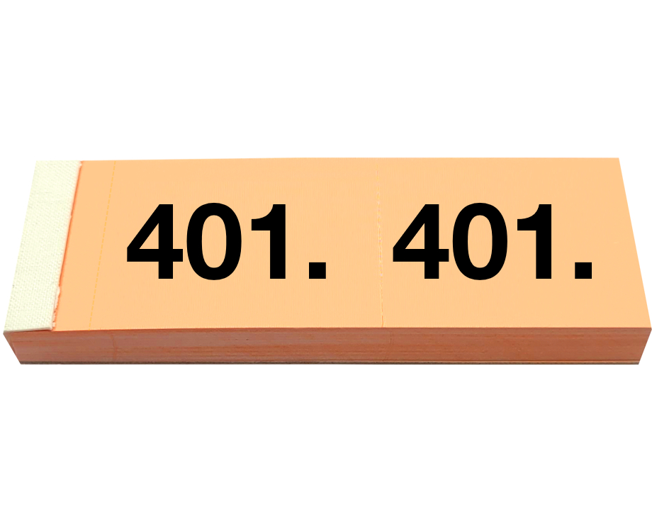 SIMPLEX Garderobenblock 401-500 13101 orange 100 Blatt