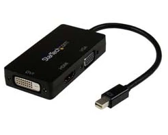 StarTech.com Mini DisplayPort Adapter ï ½ 3-in-1 ï ½ 1080p ï ½ Monitor Adapter ï ½ Mini DP to HDMI / VGA / DVI Adapter Hub