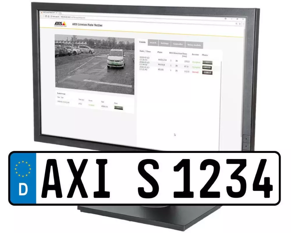 Axis Videoanalyse License Plate Verifier Lizenz 1 Kanal