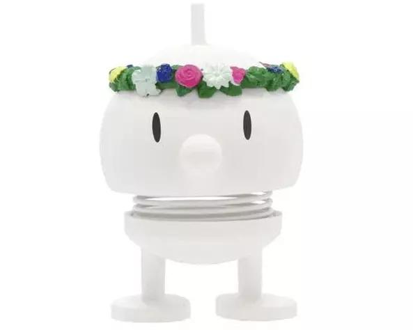 Hoptimist Aufsteller Bumble Midsommar, S Weiss 4.5 x 5.9 x 7.5 cm