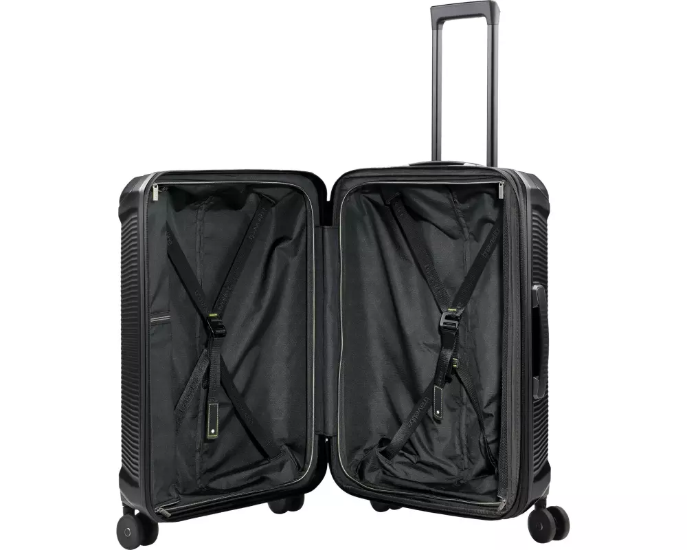 travelite MILLENNIUM Trolley M erweiterbar 76 l Schwarz