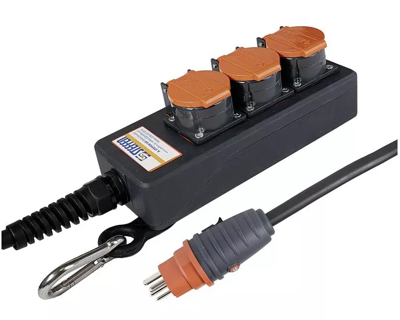 STEFFEN Industrie-Steckerleiste Professional 3x T15 IP55, 3 m