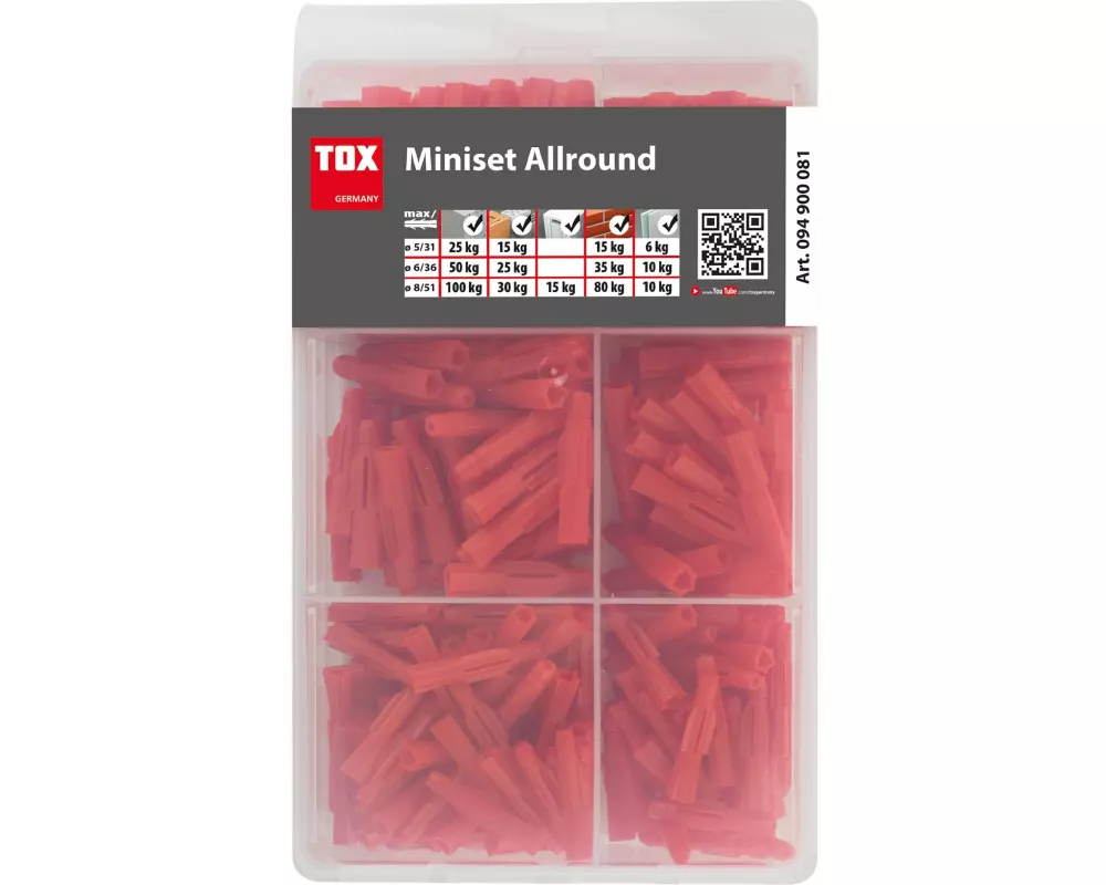 Tox-Dübel Miniset Allround Tri 240 Stück
