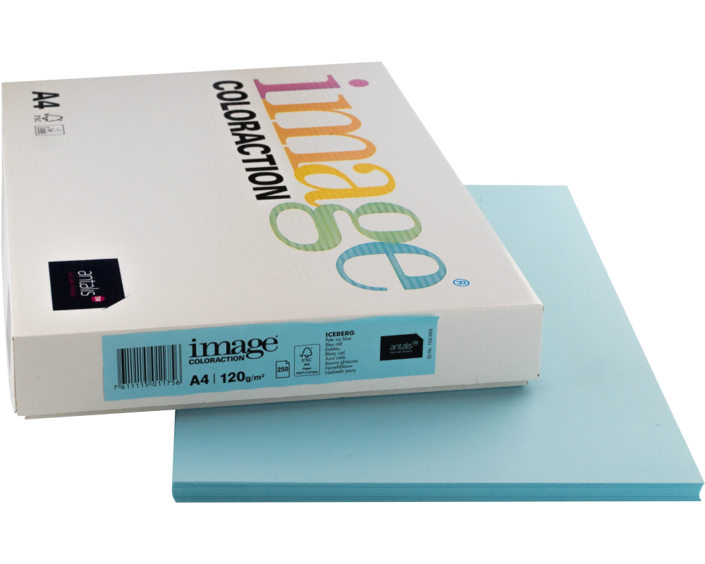 IMAGE COLORACTION Kopierpapier Iceberg A4 294528 120g, eisblau 250 Blatt