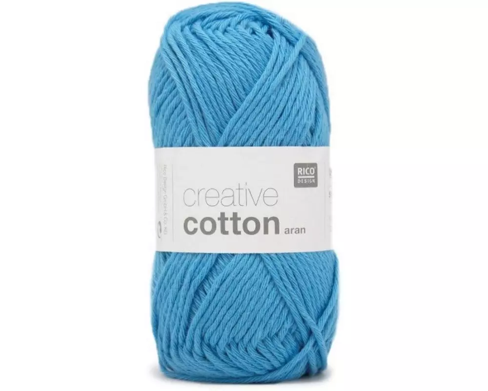 Rico Design Wolle Creative Cotton Aran 50 g, Türkis