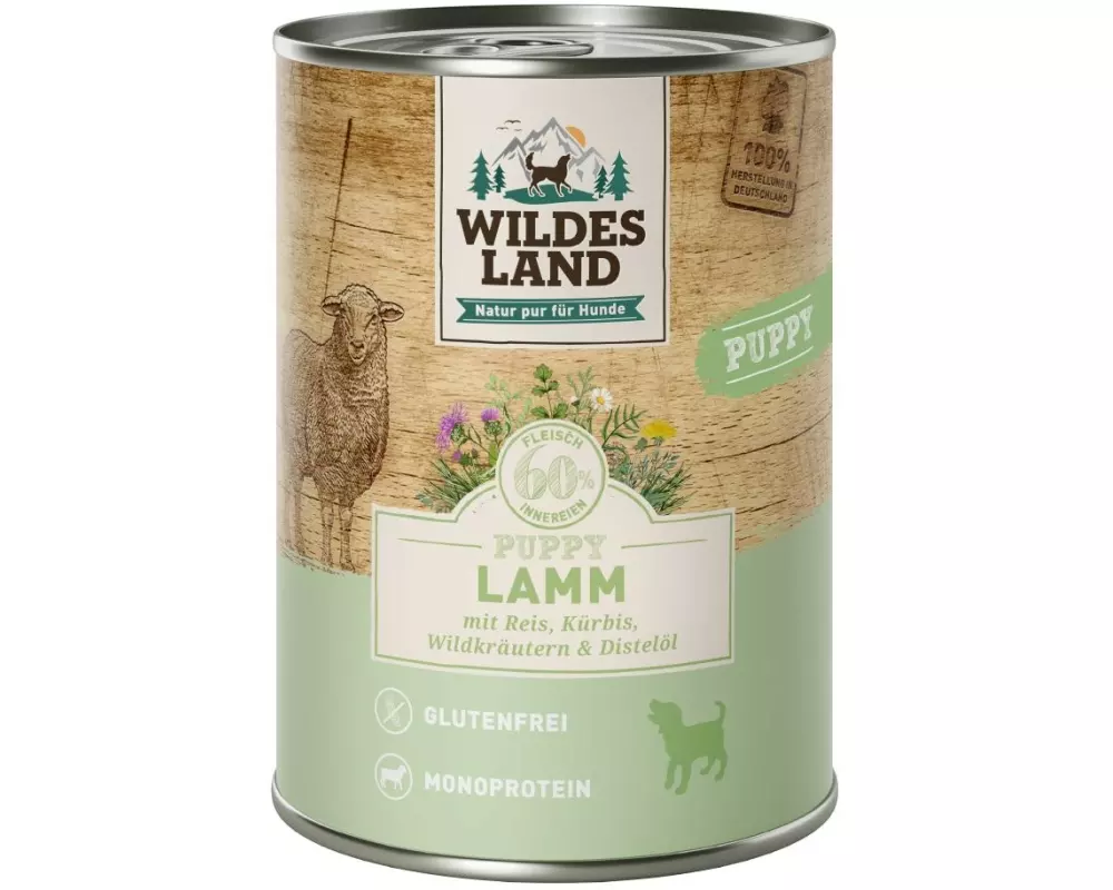 Wildes Land Nassfutter Puppy Lamm & Kürbis & Reis 400 g