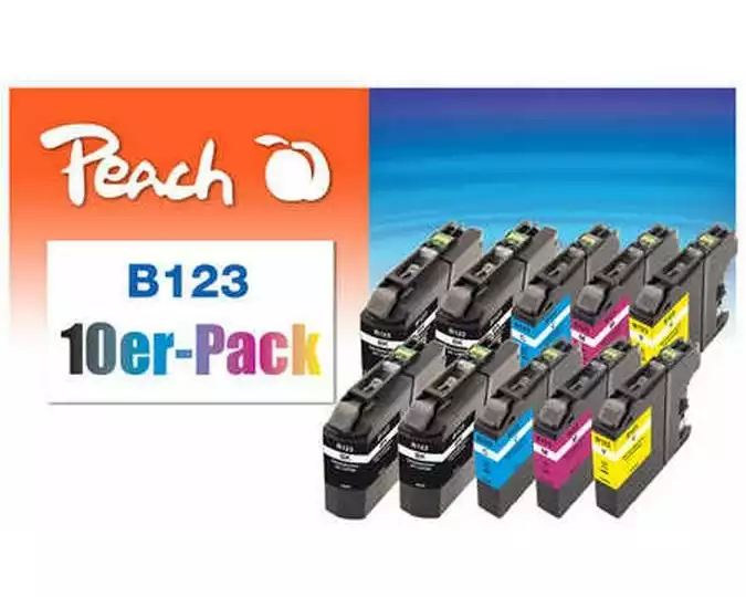 Peach Tinte Brother LC-123 BK/C/M/Y