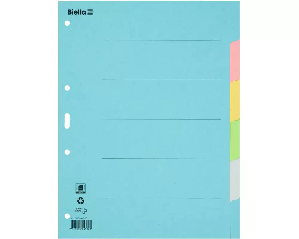 Biella Register A4 Karton 6-teilig