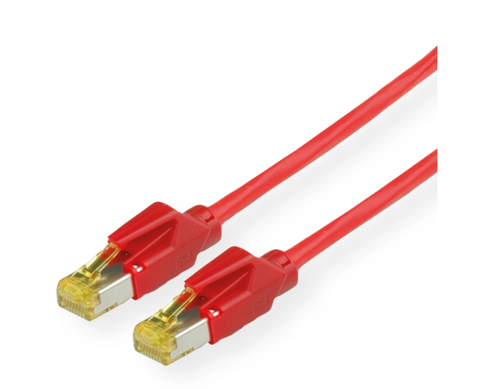 KERPEN Patchkabel Cat.6A (Class EA) S/F, MegaLine F6-90, HiRose TM31, LS0H, rot, 0,5 m