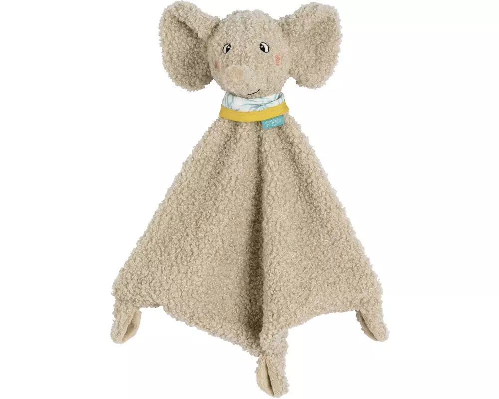 fehn Schmusetuch Elefant, Beige, 33 cm