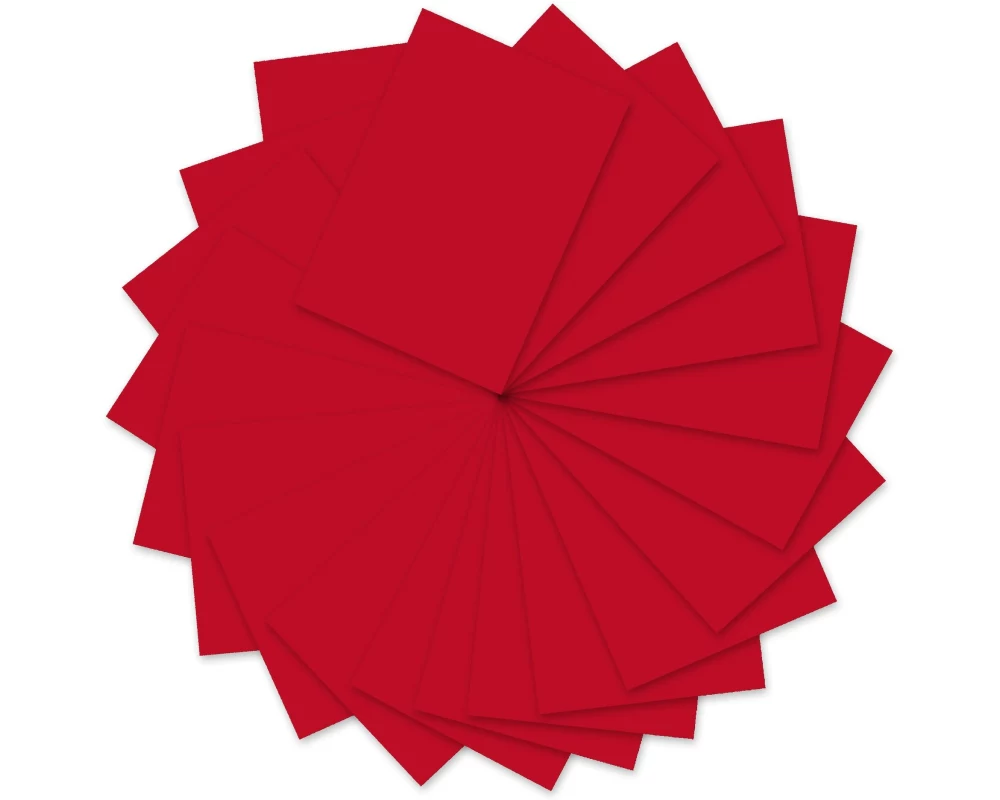 URSUS Tonzeichenpapier A4, 130 g/m², 100 Blatt, Tulpenrot