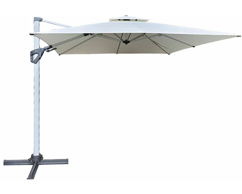 CONTINI De Luxe Roma Ampelschirm 3x3m beige mit Kippfunktion