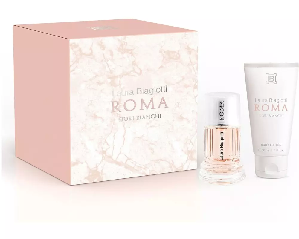 Laura Biagiotti Geschenkset Roma Fiori Bianchi 2-teilig