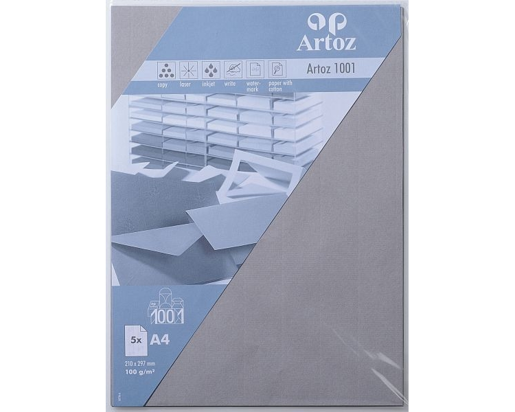 ARTOZ Papier 1001 A4 107796142 100g, graphit 5 Blatt