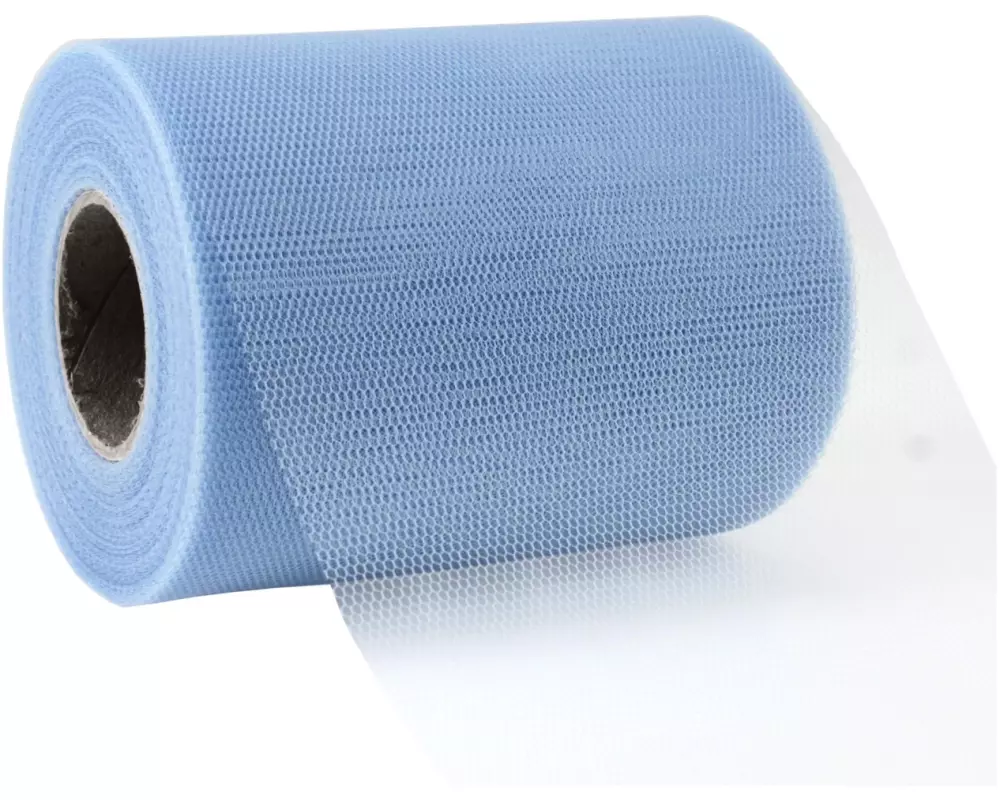 Pattberg Textilband Verona Tüll 11.2 cm x 50 m, Hellblau