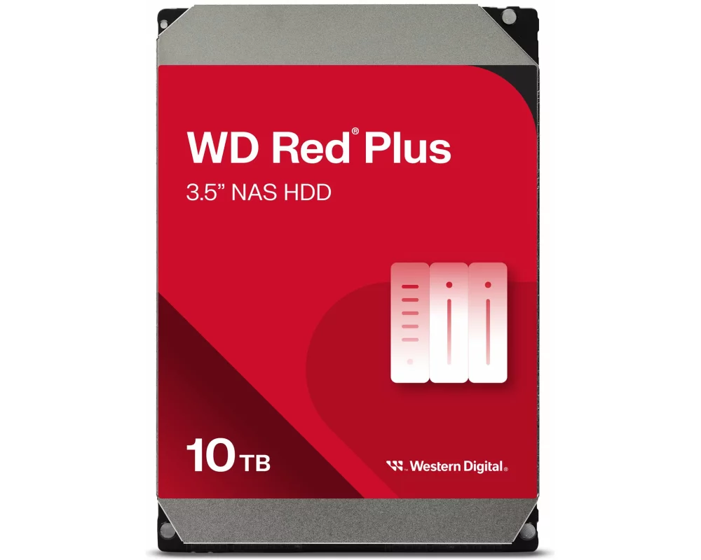 WD Red Plus 10TB, SATA 6Gb/s, 3.5 inch, 256MB cache, 7200Rpm, Internal, HDD, Bulk
