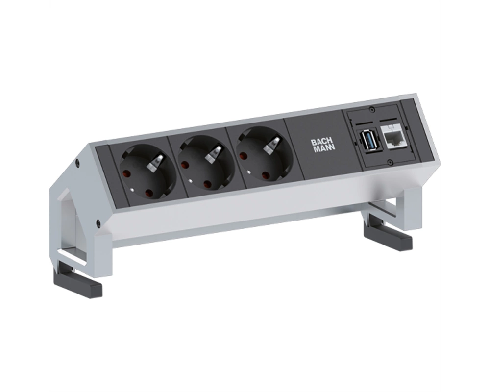 BACHMANN DESK2 3x CEE7/3 1x CAT6A 1x USB