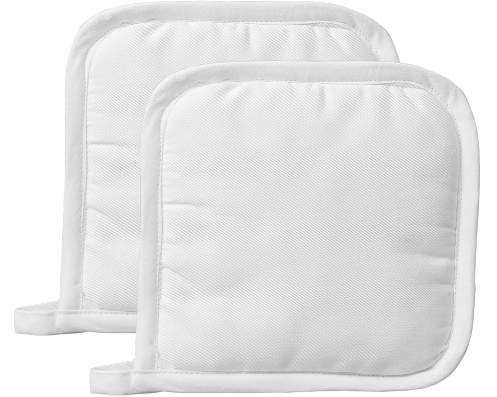 I AM CREATIVE Topflappen 19x19cm 1212.66 weiss 2 Stück