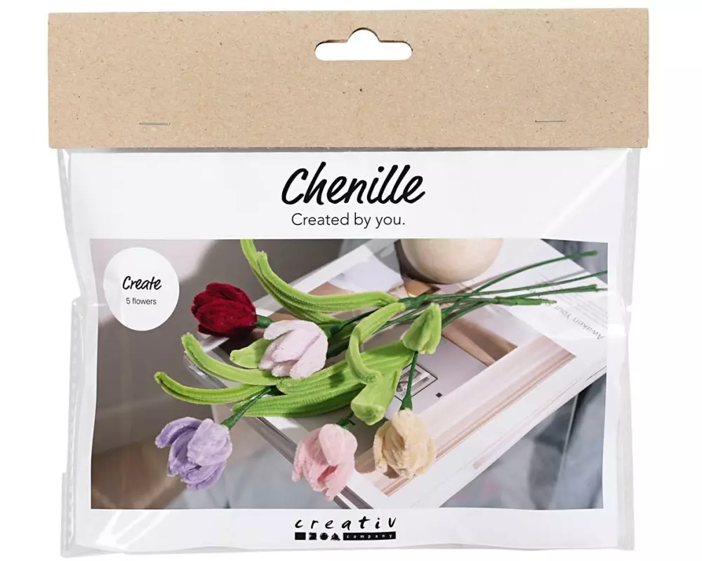 Creativ Company Bastelset Tulpen, Chenilledraht Mini