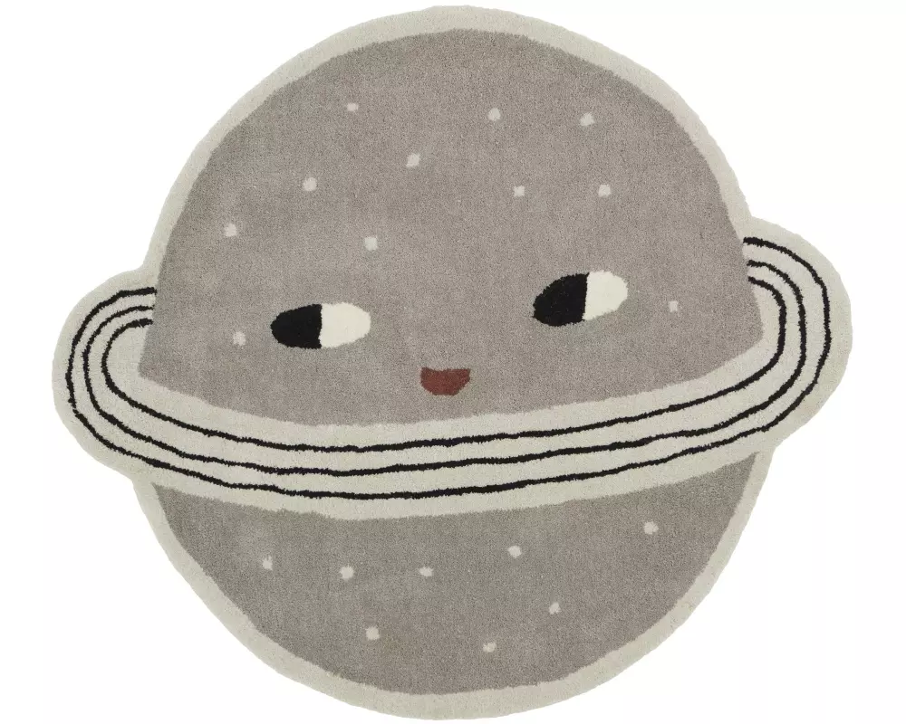 OYOY Dekoteppich Planet Grau
