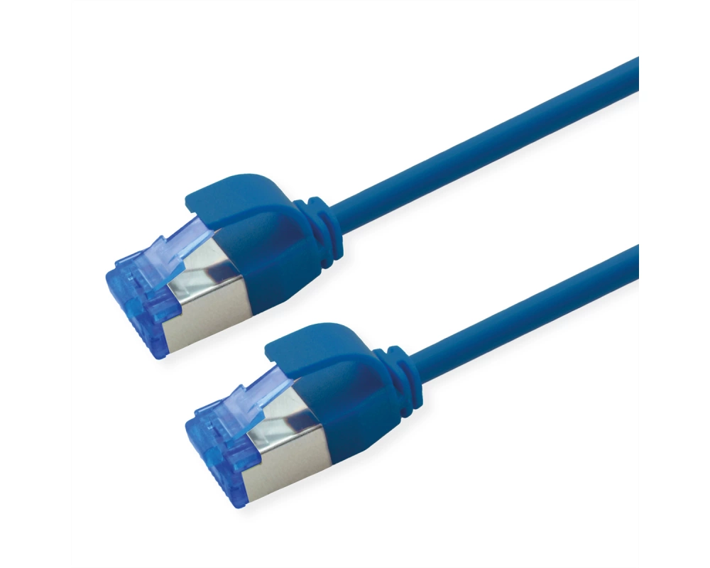 ROLINE Patchkabel Cat.6A (Class EA) S/FTP (PiMF), LSOH, PoE, blau, 1 m