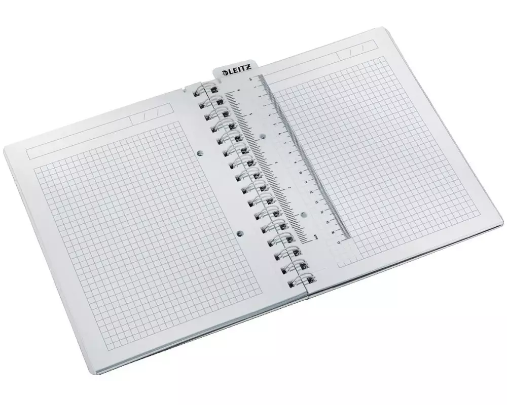 Leitz Notizheft Wow College A5, Kariert, Weiss